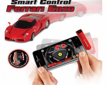 Smartphone Controlled Ferrari EnzoIts FAST, its COOL, its a miniature Ferrari Enzo remote controlled car.This highly detailed 1:50th scale car is easy to play with and control, using the FREE to download Driving App. Turn a smartphone, iPod touch, iP