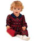 A beautiful tartan dress and pant set for a smart look around the home. This dress features a