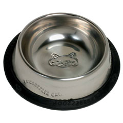This stylish stainless steel cat bowl comes embossed with the Snoozzzeee logo around the side and a 