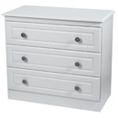 Snowden White 3 drawer chest of drawers furniture