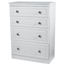 Snowden White 4 drawer deep chest of drawers