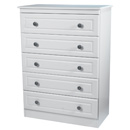 Snowden White 5 drawer chest of drawers furniture