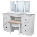 Snowden White 6 drawer kneehole dressing table