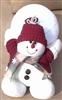 Unbranded Snowman with ball: 24 x 14 cm - Red Ball
