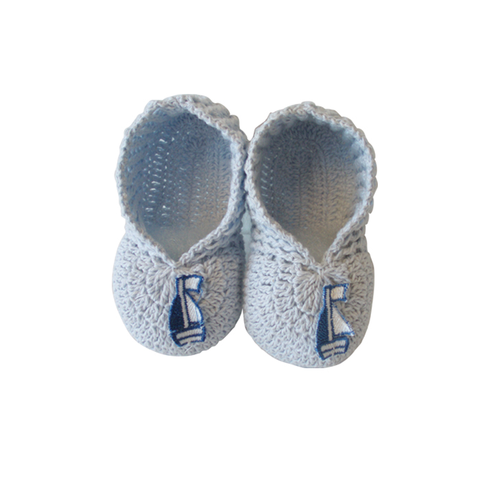 Unbranded Soft and Scrumptuous Knitted Baby Booties - Blue