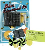An educational kit which demonstrates the usefulness of solar energy