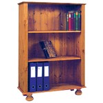 Solid Pine Home Office-Low Pine Bookcase