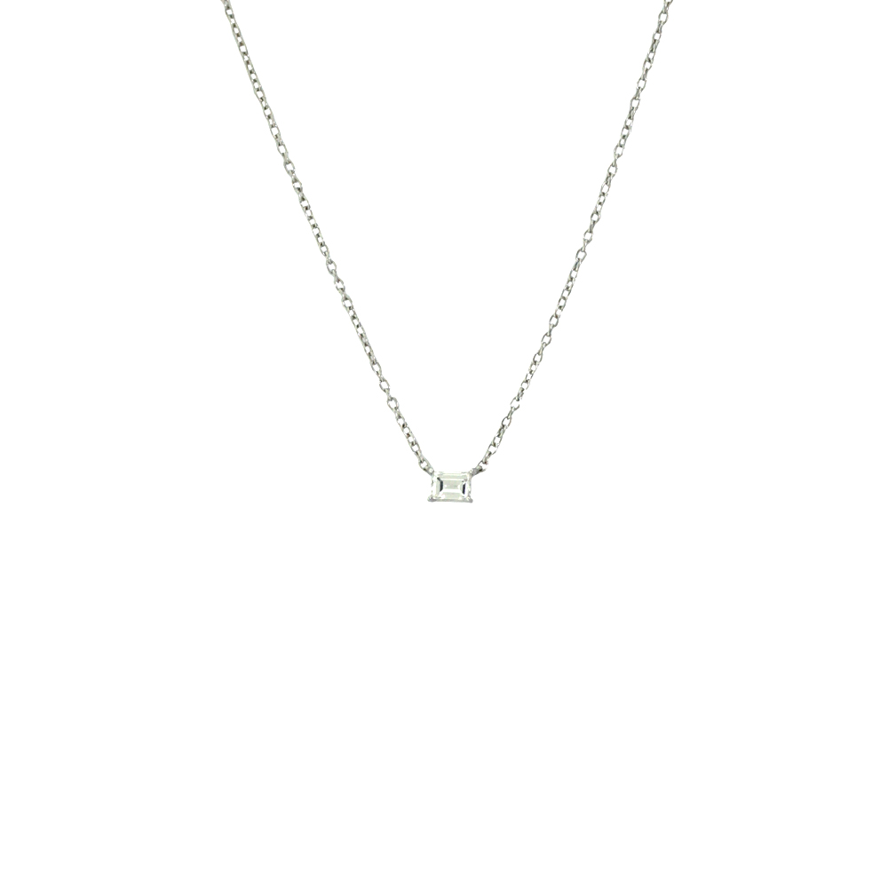 Unbranded Sortia Stub Necklace - White Gold