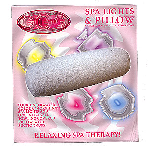 Try having a relaxing spa therapy at home, with this set of colour changing spa lights and inflatabl