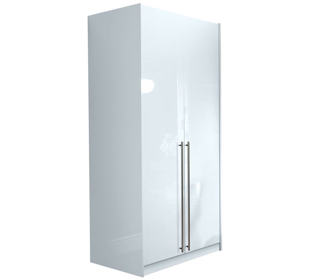 Unbranded space2fit White Gloss Double Wardrobe