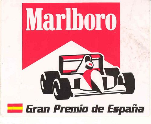 Spanish Grand Prix Marlboro Event Sticker (13cm x 8cm)