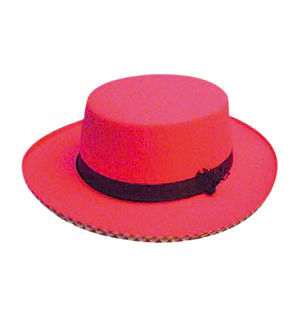 Spanish hat, red felt