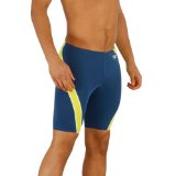 Speedo Endurance Plus Lane Splice Jammer Mens Swimming Trunks (Blue/Green 32`)
