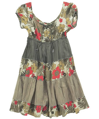 Spice up your summer in this sultry dress... Tiered design with floral print and delicate bead detai