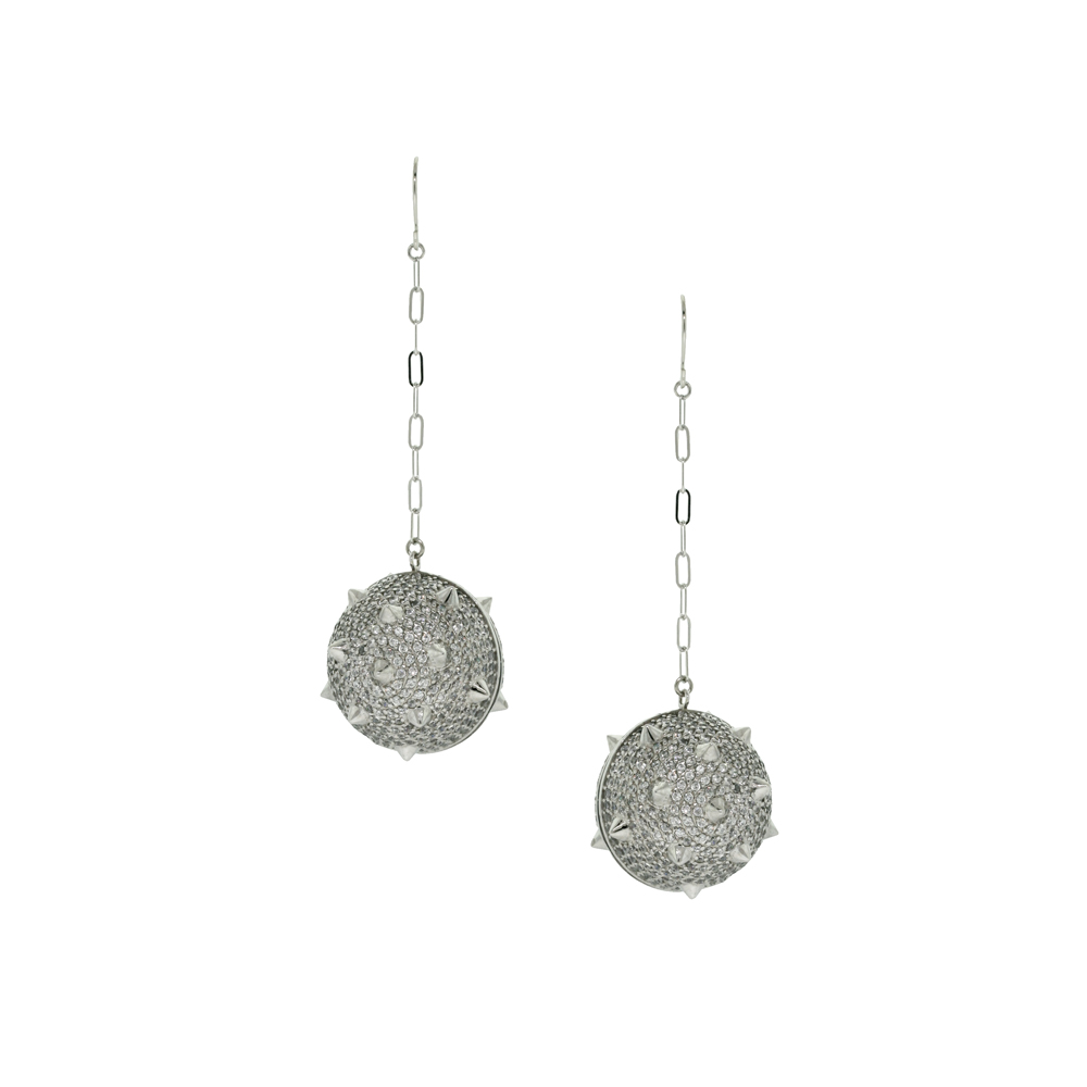 Unbranded Spiked Ball Drop Earrings