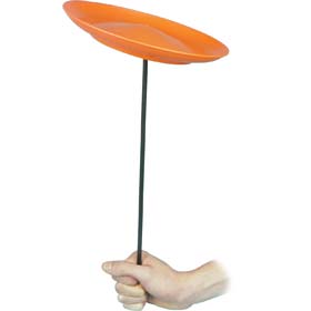 Many forms of juggling are popular  but plate-spinning has been neglected. We supply a plastic
