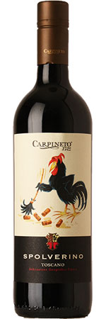 Spolverino means feather duster in Italian, and is a tongue-in-cheek reference to the Black Rooster; the emblem of Chianti and Tuscanys wine country. The wine is a traditional blend of Sangiovese with several other local grapes, predominantly Canaiol