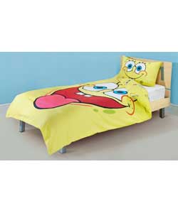 Spongebob Face Single Duvet Cover Set - Yellow