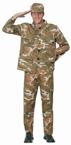 Attention! Costume includes camouflage shirt, trousers and hat. One size fits most.