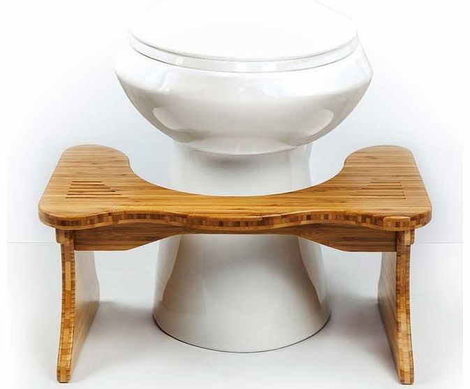 SquattyPotty Tao Bamboo Toilet Aid. Helps to achieve effective squatting position. Allows effective and complete bowel elimination. Can help prevent constipation, haemorrhoids, bowel disease and bladder weakness. Constructed from 100% high quality Ta