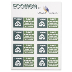 Educational and awareness stickers to help meet social responsibility and environmental targetsWe