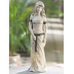 With a charming air of quiet contemplation, this gentle Celtic lady represents Saint Cinnia, the