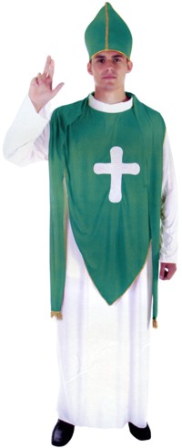 Unbranded St Patrick Man: Green Bishop Costume