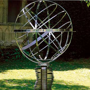Stainless Steel Armillary Sphere Garden Ornament
