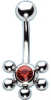 Stainless Steel Baby Five Star Navel Bar