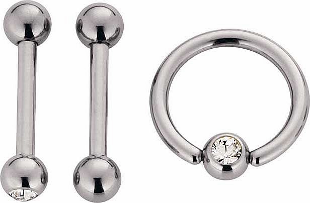 Unbranded Stainless Steel Body Rings - Set of 3