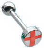 Stainless Steel English Flag Tongue Stud
