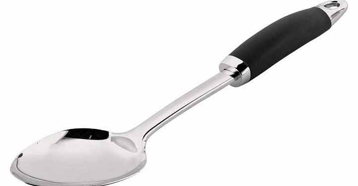 This serving spoon from Living is made from sturdy stainless steel with a plastic handle for safe gripping. Stainless steel. Dishwasher safe . Heat resistant up to 200C. EAN: 8429982.
