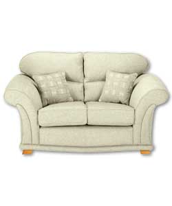 A sumptuous design with elegant wooden feet, fibre filled back cushions and foam filled seat