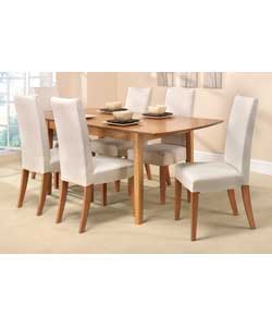 Stanton Dining Table and 4 Angela Dining Chairs