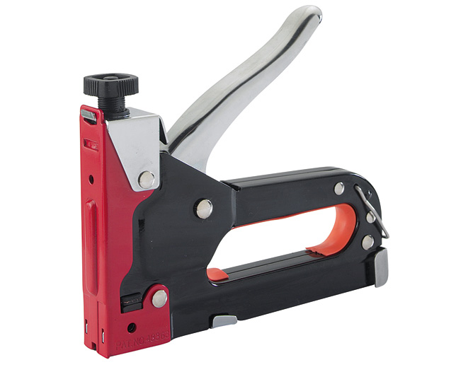 Lightweight, robust Staple Gun with high impact casing, Steel working beds and foldaway lock-down