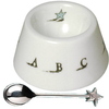 A contemporary bone china Egg Cup beautifully illustrated with a star design. Complete with a silver