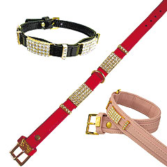 These divine diamante collars will give your dog a little sparkle this season.  Striking and hand cr