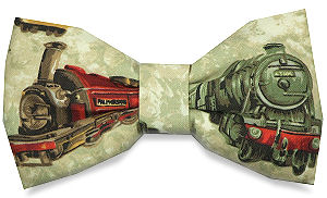 Unbranded Steam Trains Bow Tie