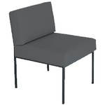 Steel-Frame Reception Chair-Slate Grey