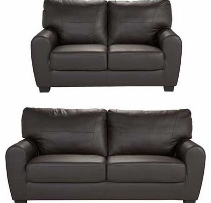The Stefano range has foam-filled seat cushions and fibre-filled back cushions. Part of the Stefano collection Leather and leather effect upholstery. Top grain leather. Plastic feet. Fixed cushion. Foam cushion filling. Large sofa: Size H88. W180. D8
