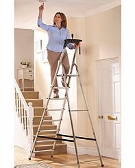 Ideal for indoor tasks like accessing your loft, or outdoor jobs such as trimming tall hedges, this extra-high 8-rung step ladder puts virtually anything within reach. Folding flat for easy storage, its also equipped with a useful work tray, so you 