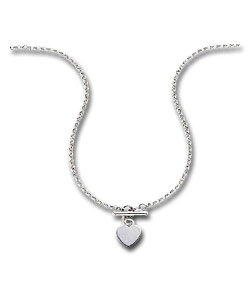 Sterling Silver 46cm/18in Solid Heart Belcher T-Bar Chain