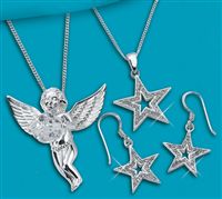 Sterling Silver CZ Star Set