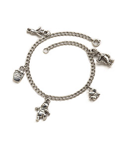 Sterling Silver Winnie The Pooh Bracelet