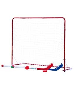 Unbranded Street Hockey Goal and Stick Set