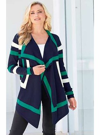 Our best selling shape in a new colour combination, this cotton blend cardigan with stunning intarsia design is a must have. Look great feel fabulous. Cardigan Features: Washable 50% Cotton, 50% Acrylic Length approx. 68 cm (27 ins)