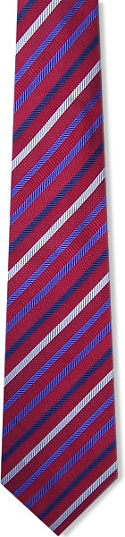 Striped Red Blue Tie