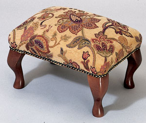 A luxurious fabric stool from the Stuart Jones col