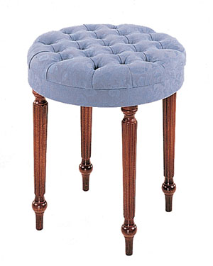 A luxurious fabric stool from the Stuart Jones col
