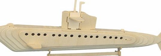 Unbranded Submarine - Woodcraft Construction Kit- Quay